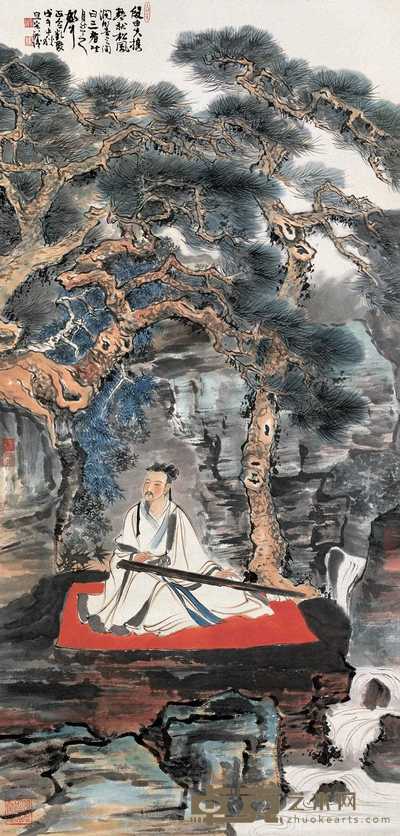 刘旦宅 1978年作 松涧琴音 立轴 138×66.5cm